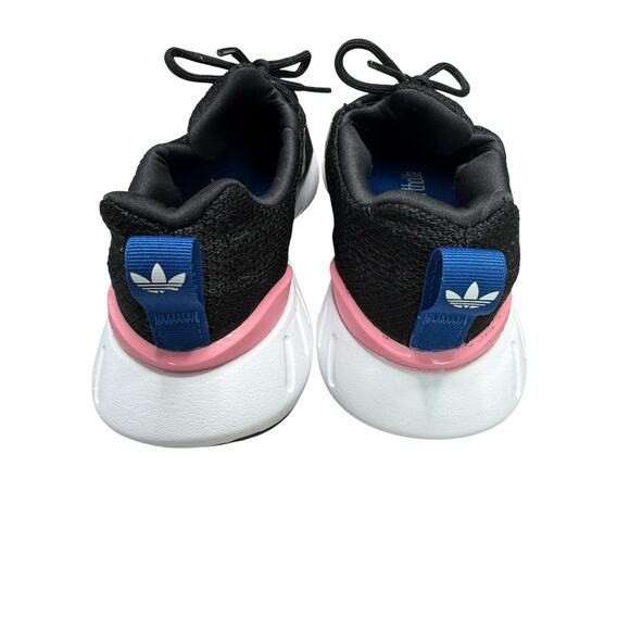 Adidas Athletic Sneakers Women 6 Black Pink Leopard Swift Run 22 Gym Running - Picture 3 of 7